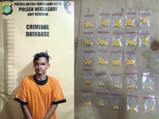 Polsek Neglasari Amankan Pemuda Pengedar Obat Keras