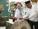 Bupati Zakiyah bersama jajarannya saat ziarah di makam Brigjen KH. Syam’un.