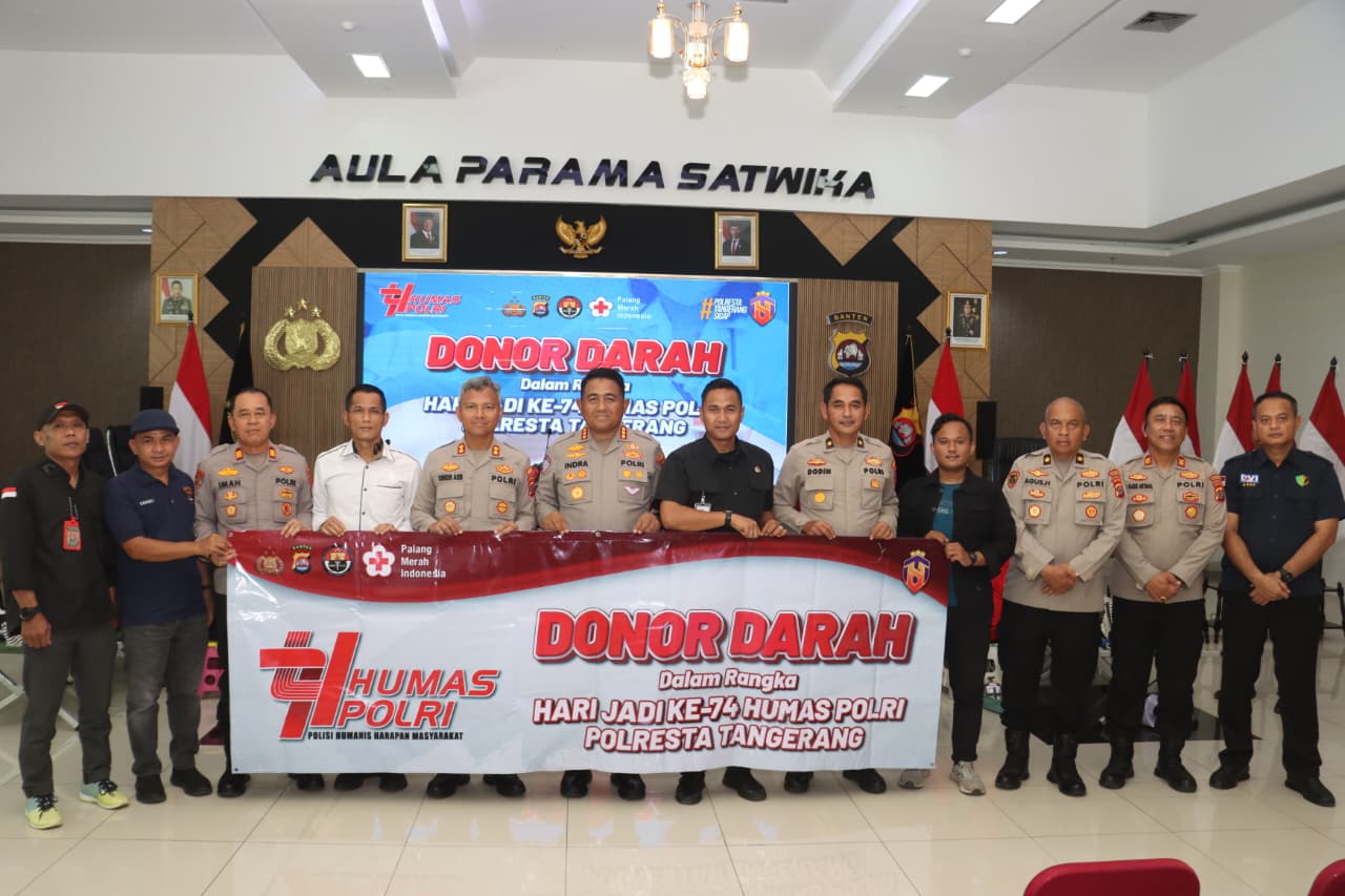 Polresta Tangerang Gelar Donor Darah.
