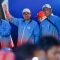 Pilar Saga Ichsan, Sekda Bambang saat ikut menghadiri Tangsel Run for Humanity.
