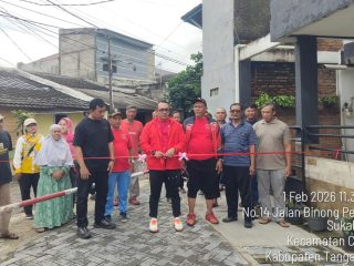 Dewan Hugo S Franata Resmikan Pembangunan Jalan Lingkungan di Binong, Diapresiasi Warga