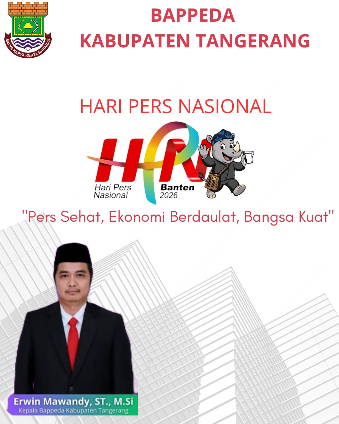 BAPPEDA Kabupaten Tangerang Mengucapkan Selamat HPN 2026.