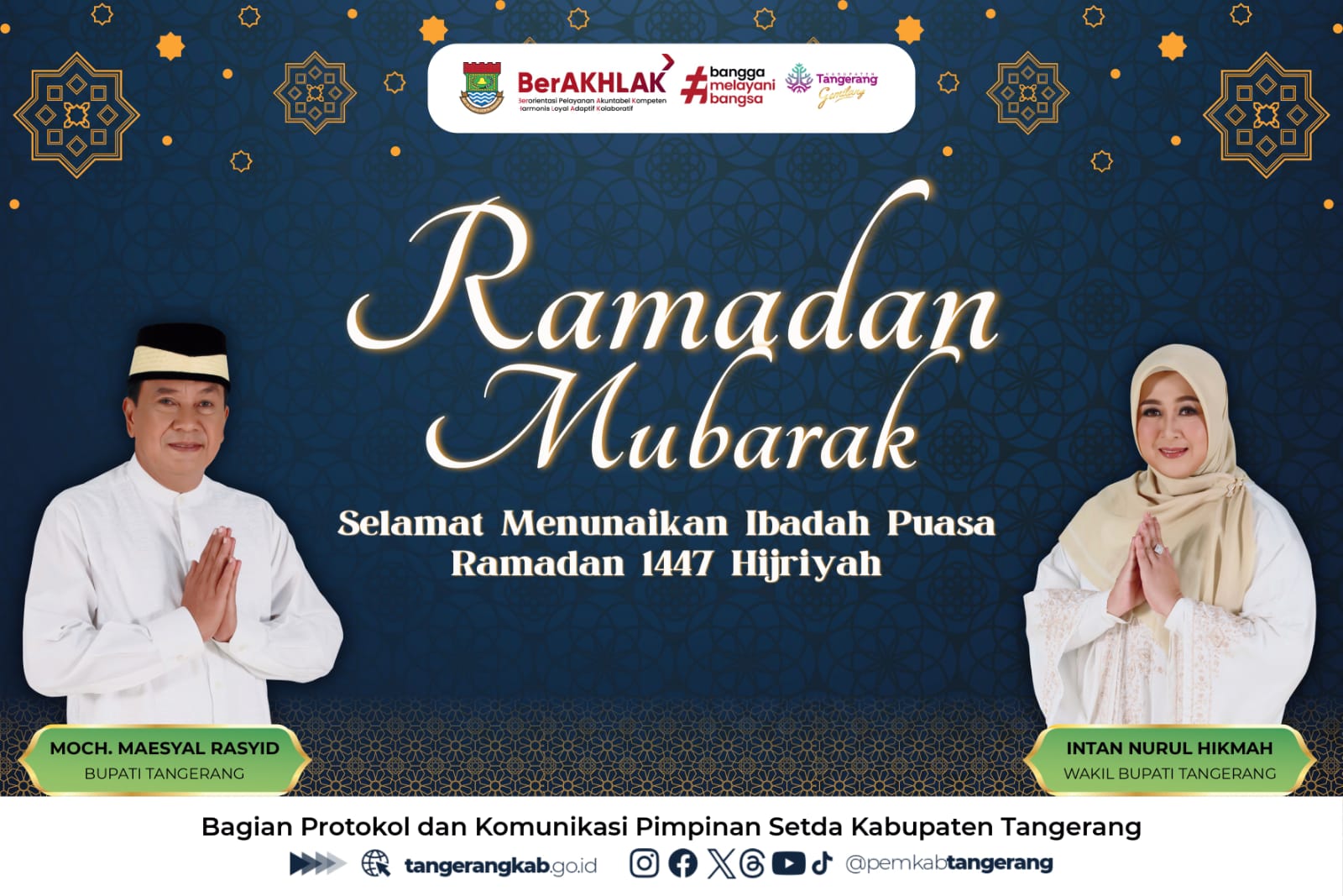Pemkab Tangerang mengucapkan selamat menunaikan ibadah puasa ramadan 1447 H.