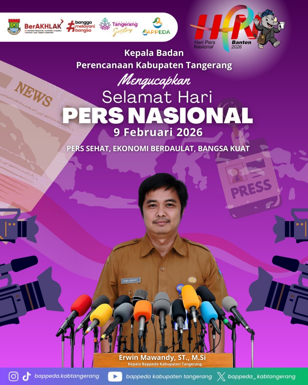 Bappeda kabupaten Tangerang mengucapkan selamat HPN 2026.