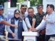 Bupati Maesyal, Wabup Intan, Ketua DPRD Muhamad Amud dan Pimpinan Forkopimda Lainnya saat melepas mudik gratis.