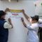 Satpol PP saat menyegel yayasan di Teluknaga.