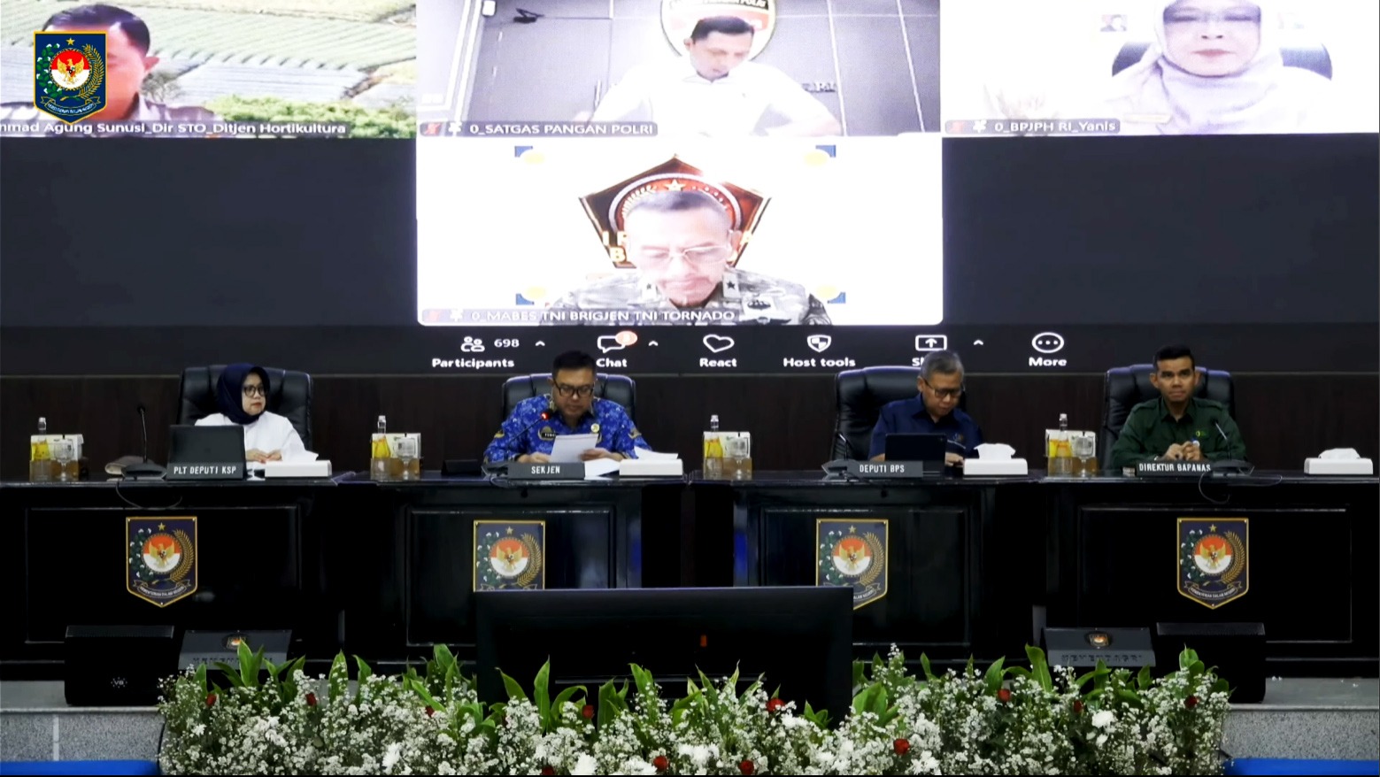 Rapat Koordinasi Nasional (Rakornas) Tim Pengendalian Inflasi Daerah yang dipimpin Sekretaris Jenderal Kemendagri, Tomsi Tohir Balaw.