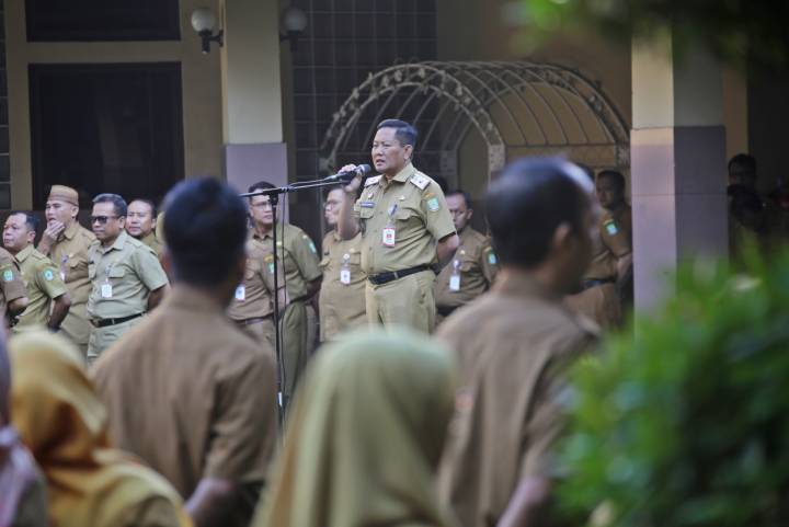 Sekda Herman turut menyampaikan salah satu upaya untuk meningkatkan terwujudnya program-program pelayanan dan pembangnan secara optimal, adalah melalui peningkatan kapasitas dan produktivitas pegawai. (Sumber : Prokopim Kota Tangerang).