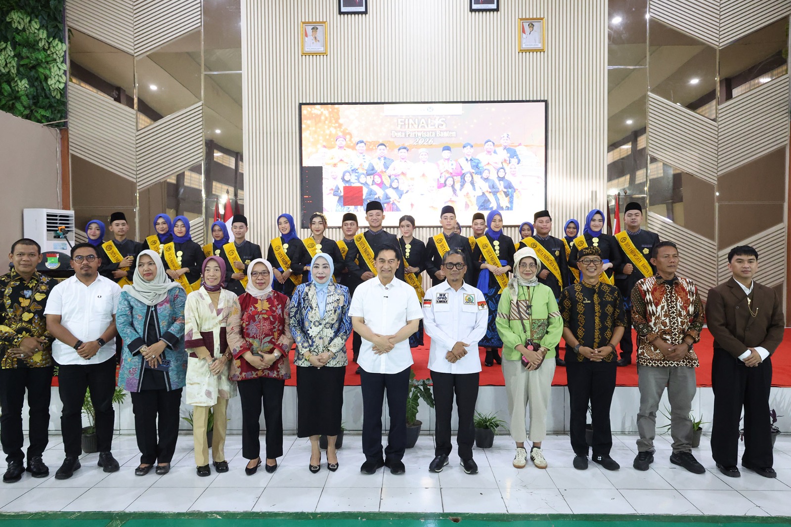 Kegiatan Grand Final Duta Pariwisata Banten 2026 di Gedung Serba Guna (GSG) Kecamatan Sindangjaya.