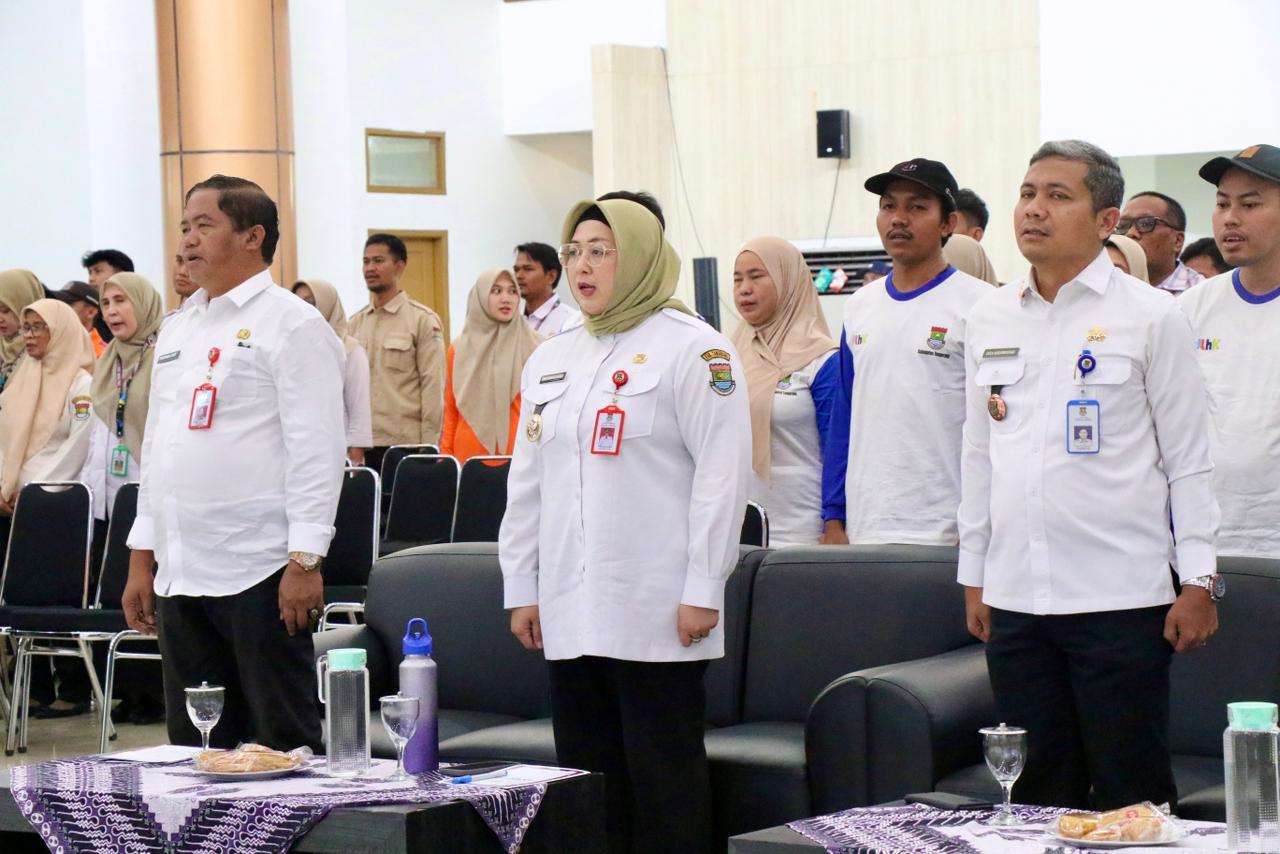 Kegiatan peresmian Bank Sampah Unit Pusat Pemerintah (Pupem) Kabupaten Tangerang.