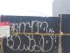 Tampak segel Satpol PP di proyek lapangan padel Serpong.