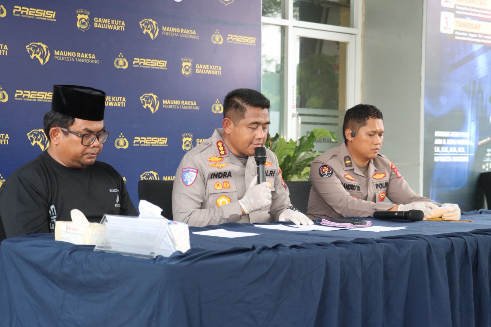 Polresta Tangerang saat ungkap kasus pelecehan anak di bawah umur.