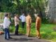 Anggota DPRD Tangsel Syamsul Hariyanto saat monitoring lokasi yang sering banjir saat hujan.