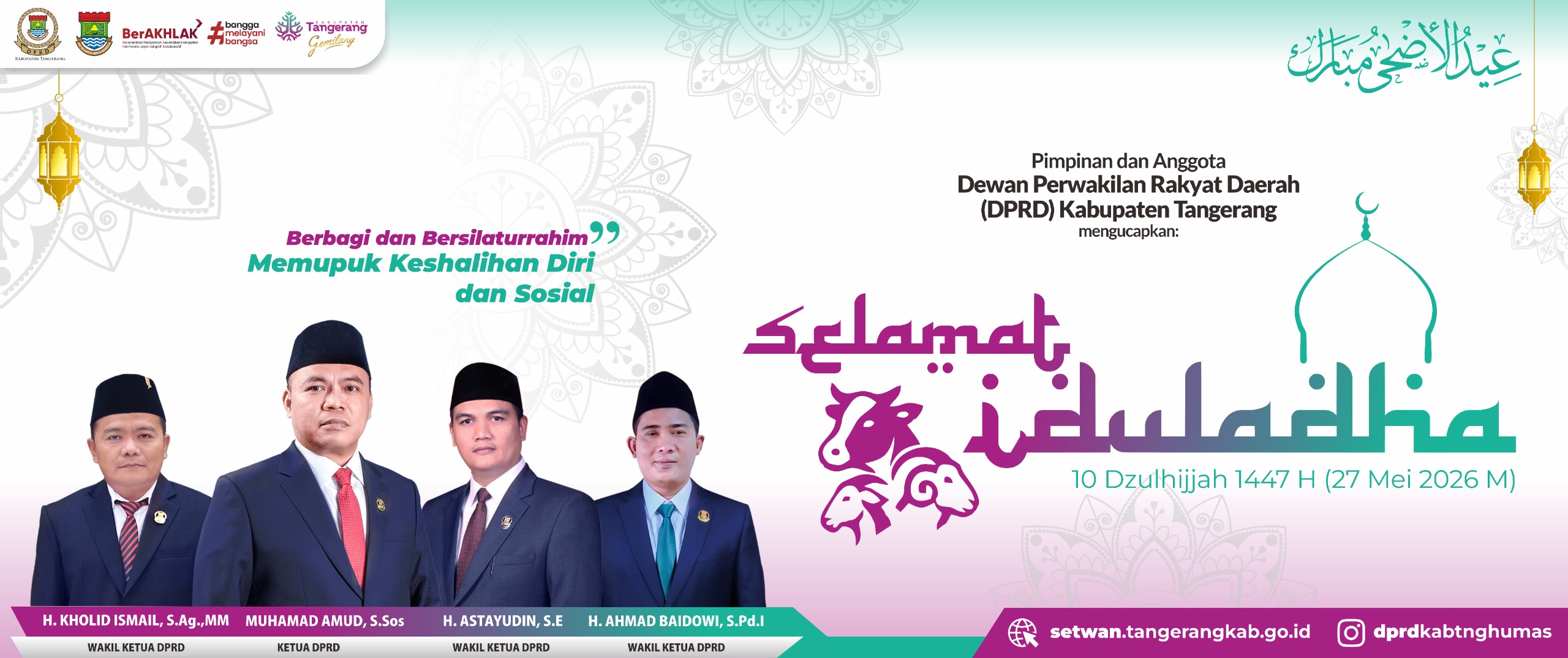 DPRD Kabupaten Tangerang Mengucapkan Selamat Idul Adha 2026