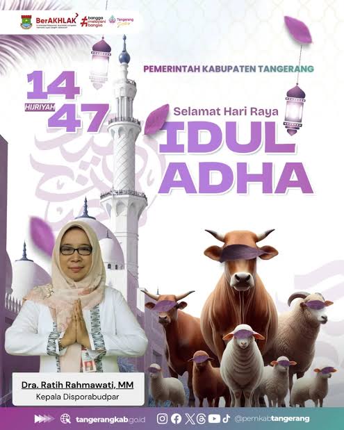 Disporabudpar Kabupaten Tangerang Mengucapkan Selamat Hari Raya Idul Adha 2026.