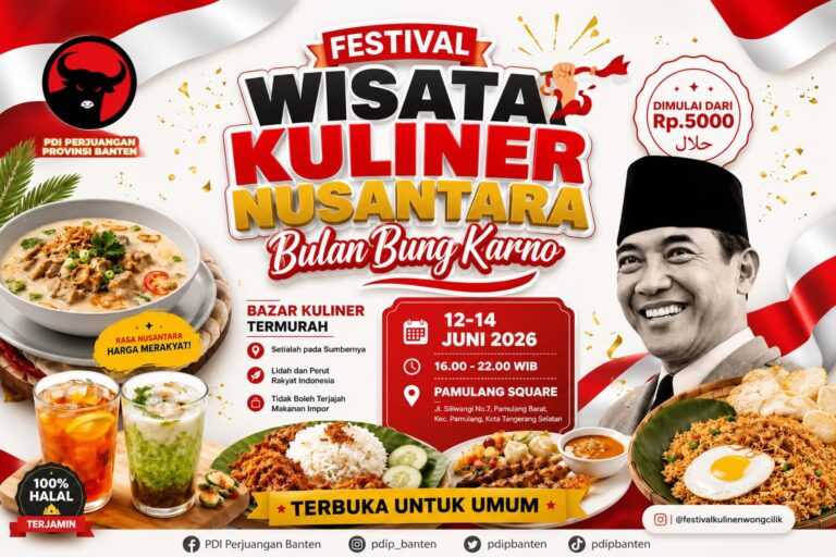Info Festival Wisata Kuliner Nusantara Bulan Bung Karno.