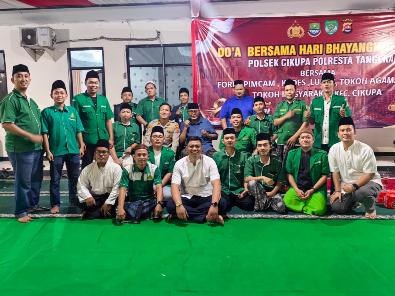 Kegiatan Tasyakuran HUT Bhayangkara ke-80 di Polsek Cikupa.