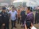 Gubernur Andra Soni bersama pejabat lainnya saat meninjau kebakaran di TPA Jatiwaringin.