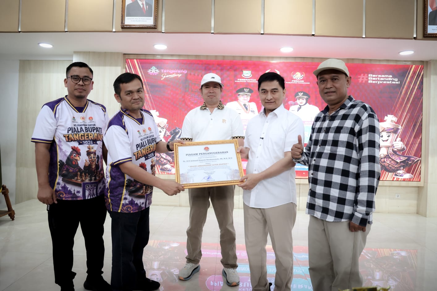 Wagub Banten Dimyati Natakusumah menghadiri kegiatan Kejuaraan Catur Piala Bupati Tangerang 2026.
