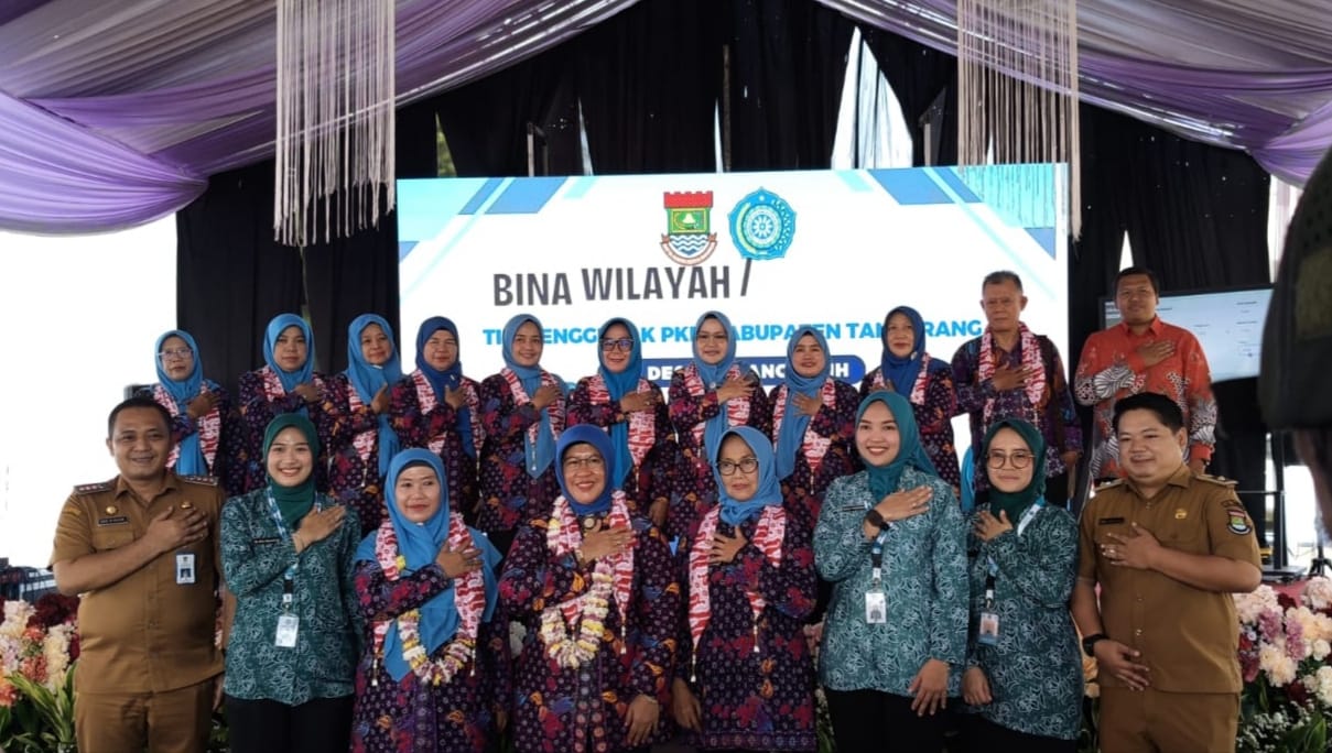 Kegiatan PKK Kabupaten Tangerang Bina Wilayah di Desa Cukanggalih Curug.