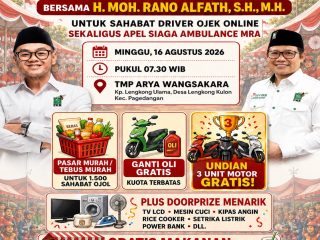 Rano Alfath Memeriahkan HUT RI ke 81 Bersama Driver Ojek Online di TMP Arya Wangsakara