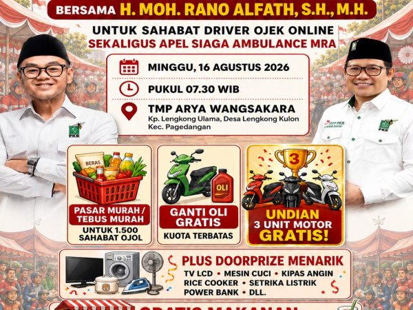 Rano Alfath Memeriahkan HUT RI ke 81 Bersama Driver Ojek Online di TMP Arya Wangsakara