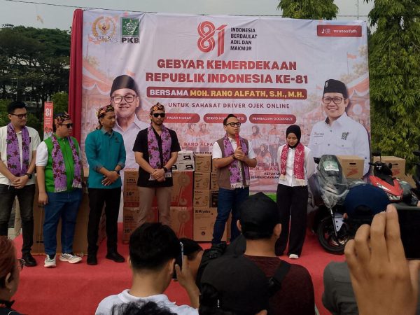 Ribuan Driver Ojol Antusias Ikuti Pasar Murah Gebyar HUT RI ke-81 Bersama Rano Alfath