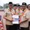 Maryono saat terima Lencana Dharma Bakti.