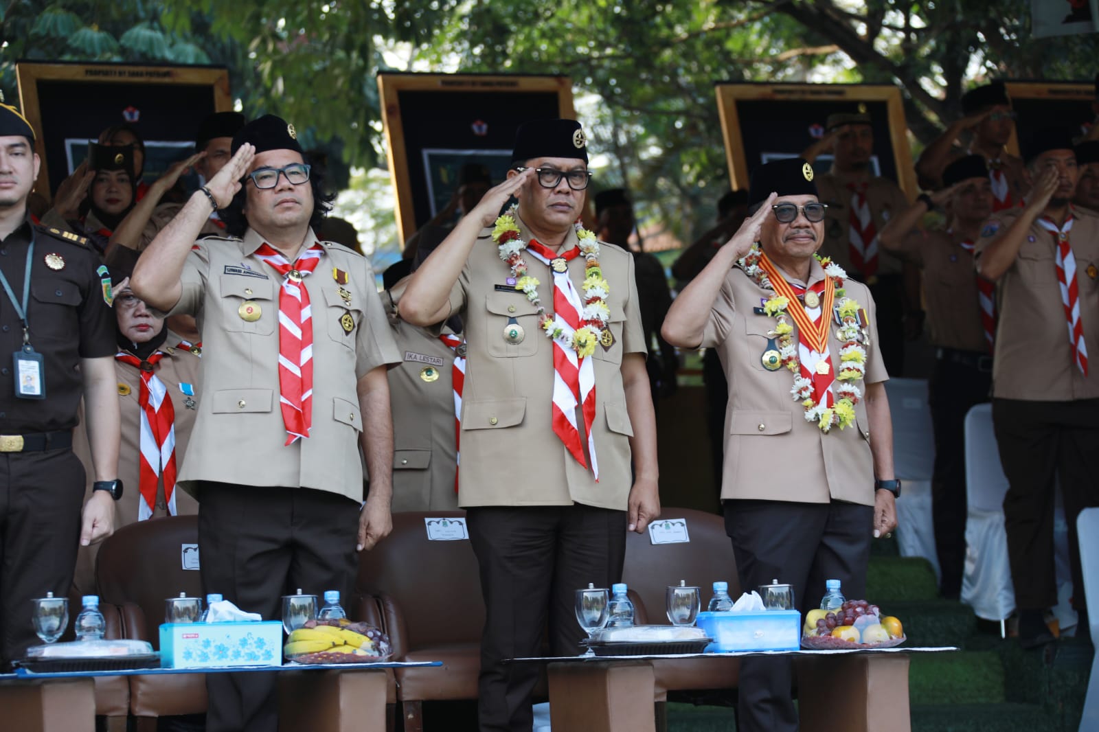 Sachrudin-Maryono di Apel Hari Pramuka ke-65 di Kota Tangerang.