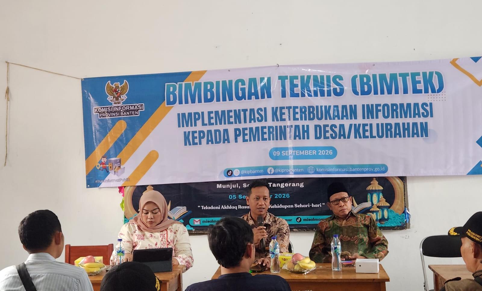 Komisi Informasi Banten mendorong pemerintah desa dan kelurahan memperkuat keterbukaan informasi untuk membangun kepercayaan publik.