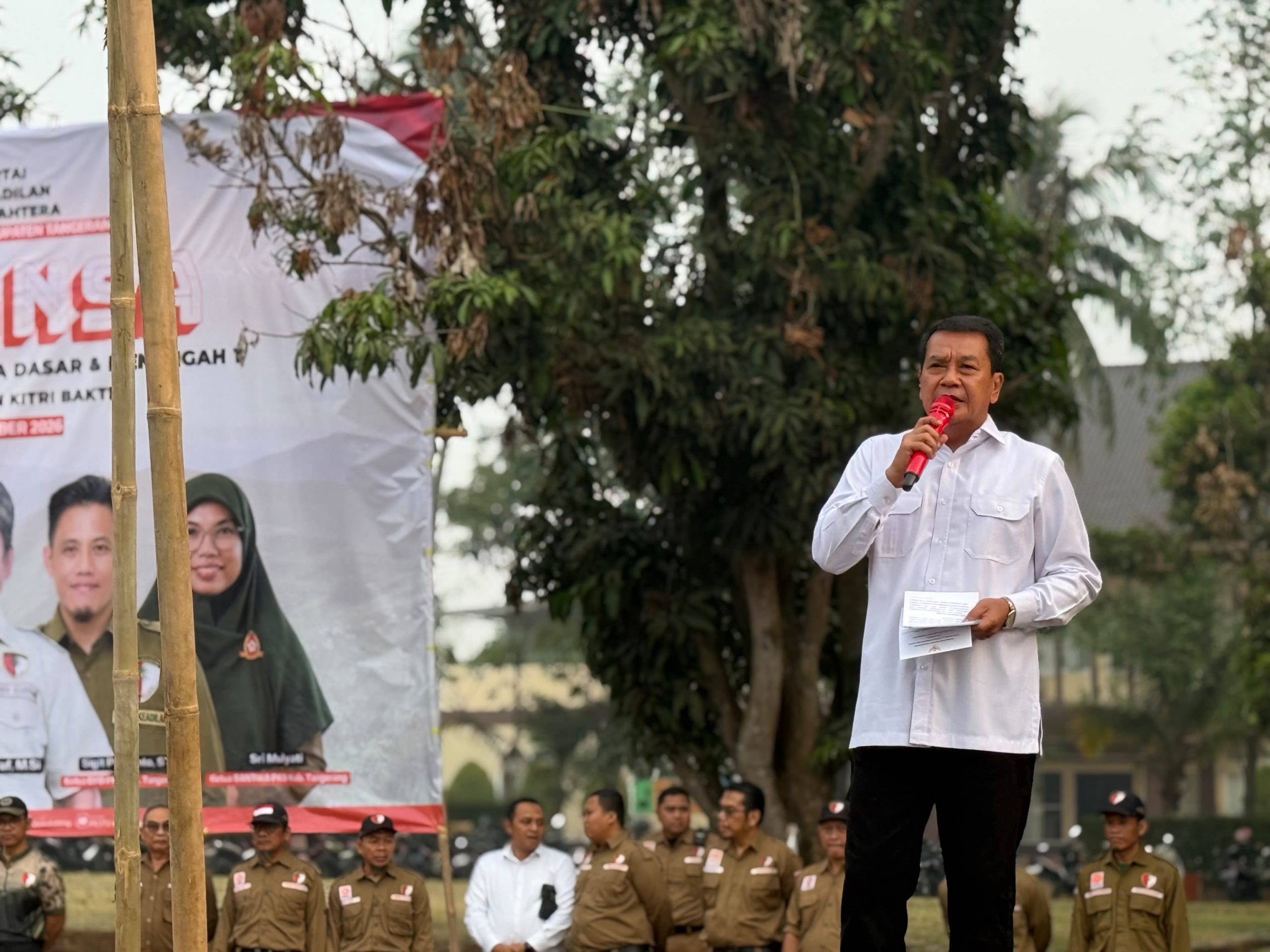 Bupati Maesyal saat menyampaikan sambutannya di acara PKS Kabupaten Tangerang.