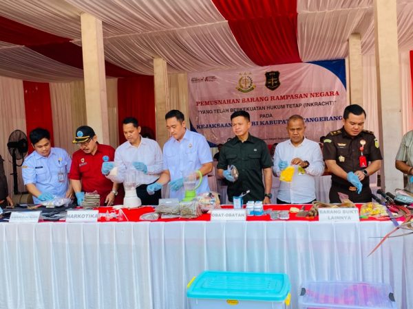 144 Perkara Inkracht, Kejari Kabupaten Tangerang Musnahkan 664 Gram Sabu hingga 24 Ribu Tramadol