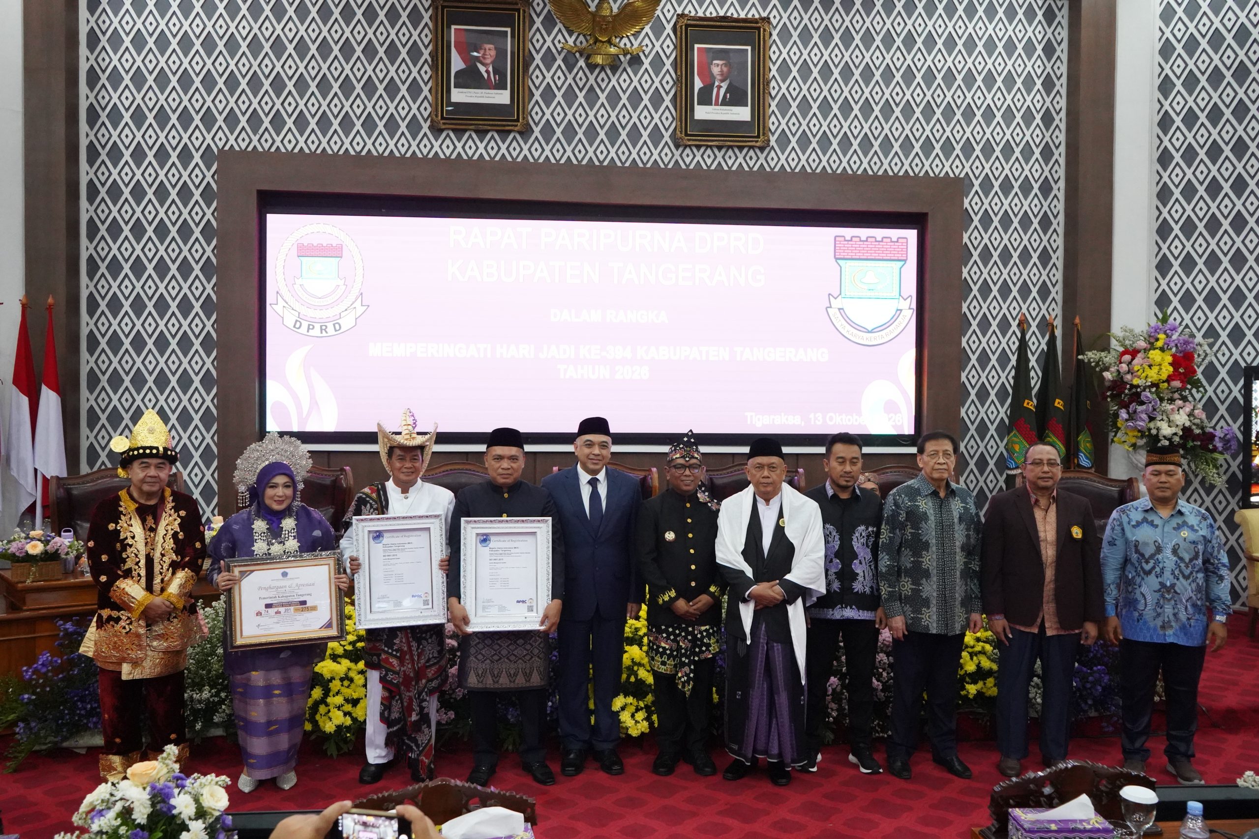 Kegiatan Rapat Paripurna Peringatan Hari Jadi ke 394 Kabupaten Tangerang.